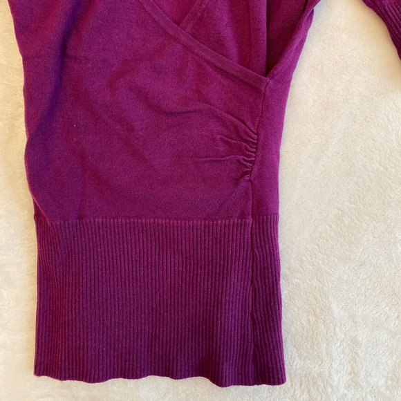 le chateau Faux Wrap Sweater Purple - Picture 4 of 7